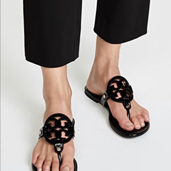patent leather miller sandal